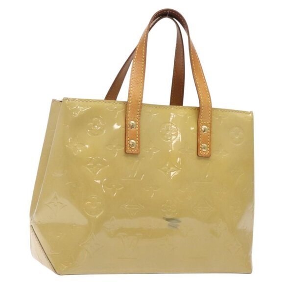 LOUIS VUITTON Monogram Vernis Reade PM Hand Bag Beige M91334 LV Auth BA2210 - Picture 1 of 16